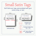 Satin Small Handmade with Love (1.5" wide - Satin) sewing labels custom sewing machine labels labels for sewing projects