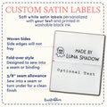 Satin Halloween Icons (1.5" wide - Satin) sewing labels personalized sewing labels sewing tags custom sew on labels