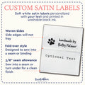 Satin Cute Pet Icons (1.5" wide - Satin) sewing labels personalized sewing labels sewing tags custom sew on labels