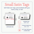 Satin Cute Pet Icons (1.5" wide - Satin) sewing labels personalized sewing labels sewing tags custom sew on labels