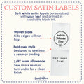 Satin Circle Bow (1" wide - Satin) sewing machine labels labels for sewing projects sew in clothing labels custom fabric labels