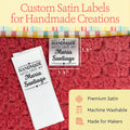Satin Modern Heart (1.5" wide - Satin) tee tags shirt tag t shirt tag shirt label