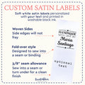 Satin Modern Heart (1.5" wide - Satin) tee tags shirt tag t shirt tag shirt label