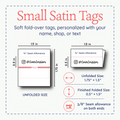 Satin Social Media & Shop Icons (1.5" wide - Satin) woven clothing labels custom t shirt tags label for garments