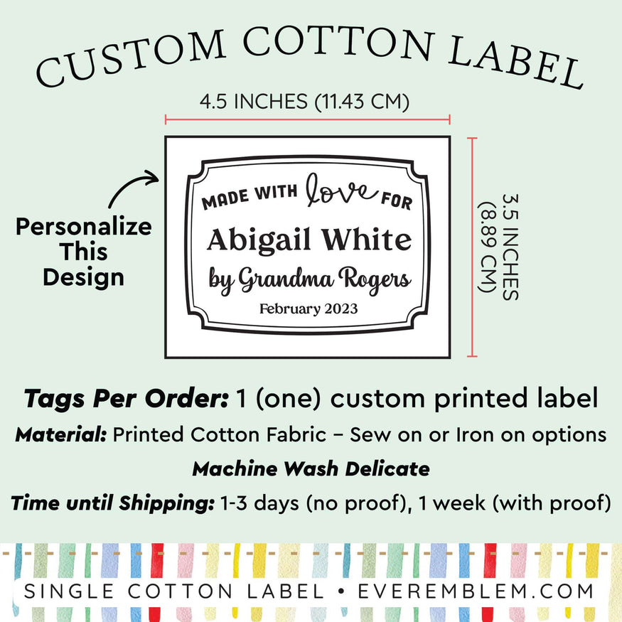 Classic Frame Single Label – EverEmblem