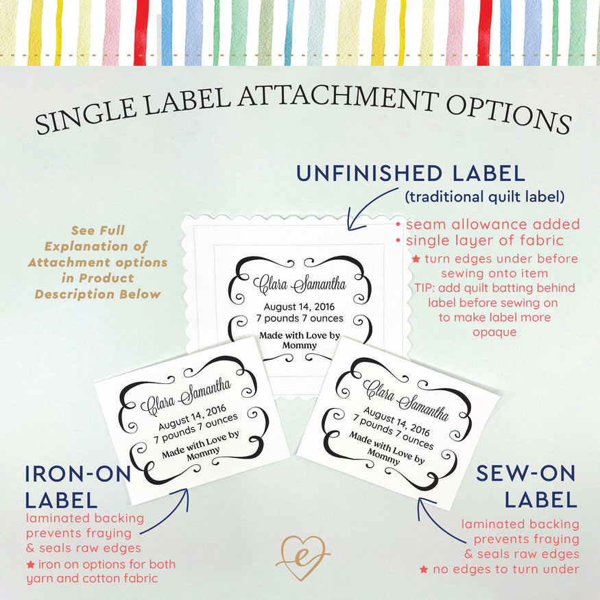Swirl Frame Single Label – EverEmblem
