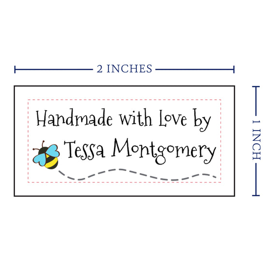 Cute bee (2"x1"-Cotton)