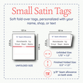 Small Satin Text Tags (1.5" wide - Satin)
