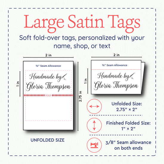 Sewing Needle Satin Set (2" wide - Satin)