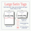 Simple Heart Satin Tag Set (2" wide - Satin)