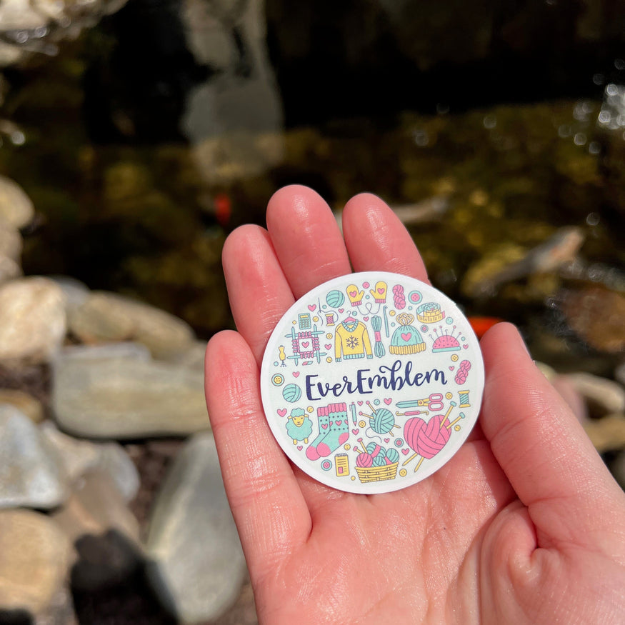Needle and Thread Delights: Crafting Sticker Set of Five – EverEmblem