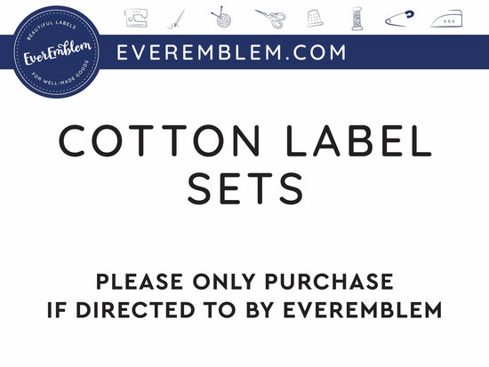 Cotton Set of Cotton Labels - Only purchase if directed to by EverEmblem