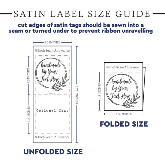 Satin Circle Leaf Large branding tags