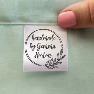 Custom Sewing labels / Brand labels, Custom Clothing Tags, Cotton Ribbon  label, Handmade label (FR065)