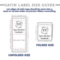Satin Monogram Satin Labels satin folding tags