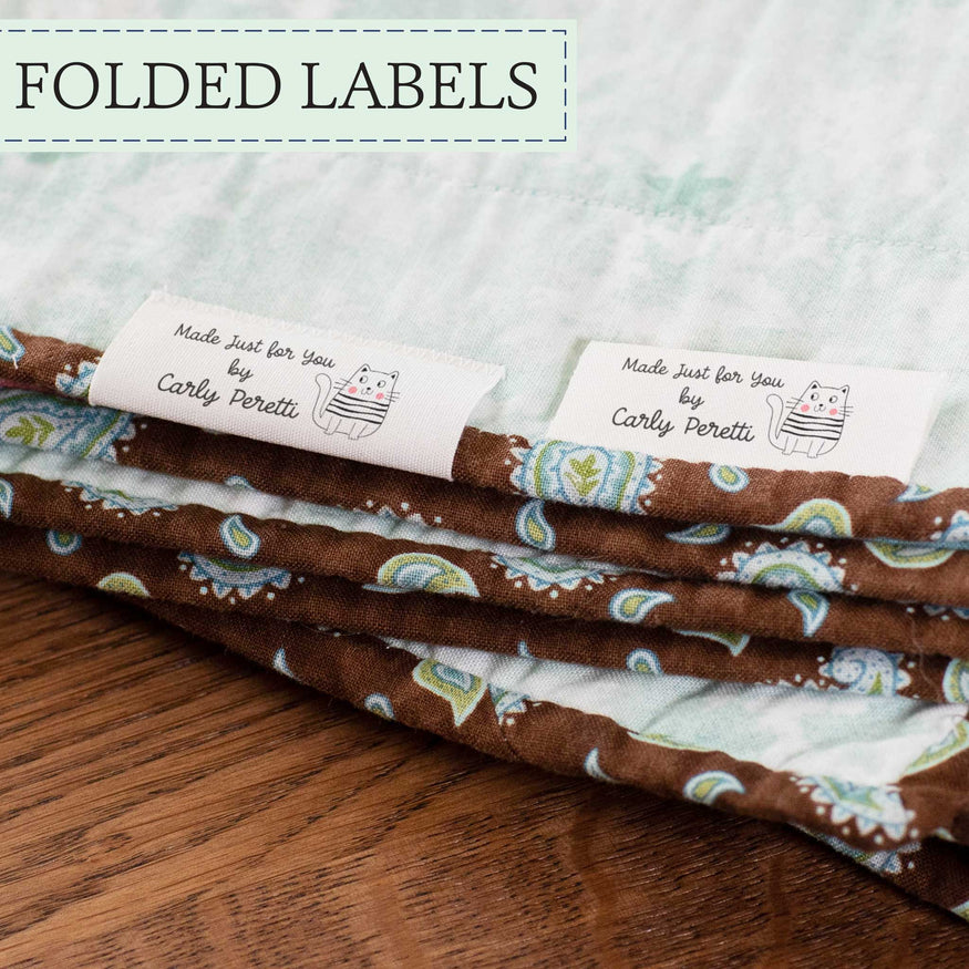 Cat Lable Cute Cat Cotton Label Set - Customized with your Name – EverEmblem