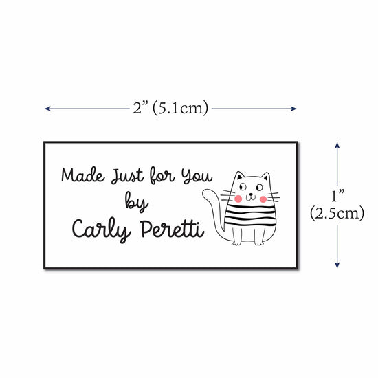 Cat Lable Cute Cat Cotton Label Set - Customized with your Name – EverEmblem