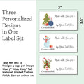 Cotton Large Christmas Sampler Fill in tags custom fabric labels for handmade items