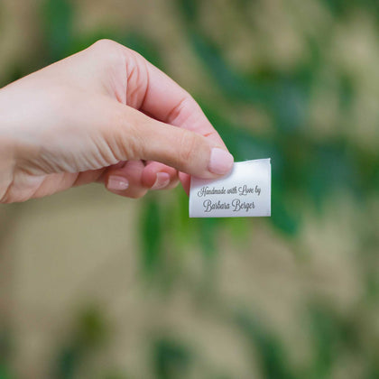 Satin Medium Satin Tags - Text Only, 1.5