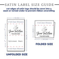 Satin Moon & Hand Satin Set custom shirt tags