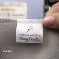 Satin Sewing Icons Label Set personalized ribbon labels