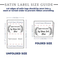 Satin Leaf Laurel -  2" wide Ribbon sg09 Personalized labels fold over