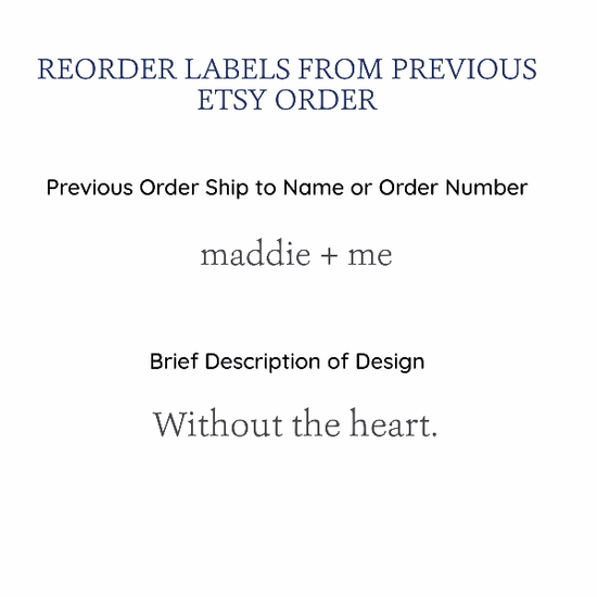 PPLR_HIDDEN_PRODUCT Reorder Cotton Labels Previously Purchased on Etsy