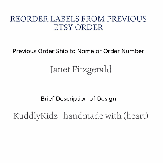 PPLR_HIDDEN_PRODUCT Reorder Cotton Labels Previously Purchased on Etsy