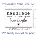 PPLR_HIDDEN_PRODUCT Modern Blanket Label with Heart