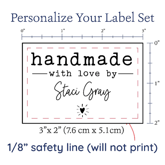 PPLR_HIDDEN_PRODUCT Modern Blanket Label with Heart