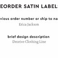 PPLR_HIDDEN_PRODUCT Reorder Previous Label Design - SATIN