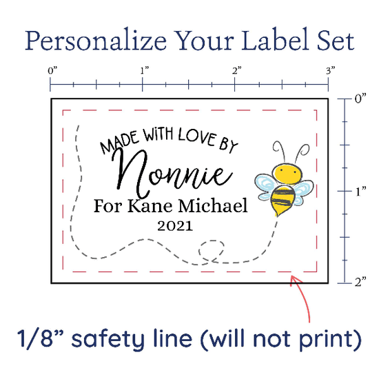 PPLR_HIDDEN_PRODUCT Cute Buzzing Bee Large Label