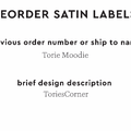 PPLR_HIDDEN_PRODUCT Reorder Previous Label Design - SATIN