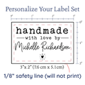 PPLR_HIDDEN_PRODUCT Modern Blanket Label with Heart