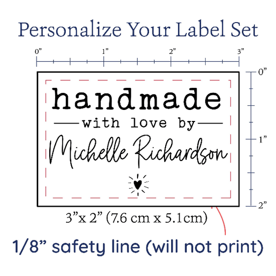 PPLR_HIDDEN_PRODUCT Modern Blanket Label with Heart