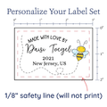 PPLR_HIDDEN_PRODUCT Cute Buzzing Bee Large Label