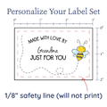 PPLR_HIDDEN_PRODUCT Cute Buzzing Bee Large Label