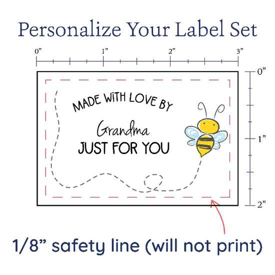 PPLR_HIDDEN_PRODUCT Cute Buzzing Bee Large Label