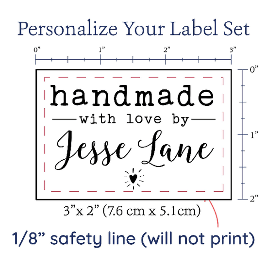 PPLR_HIDDEN_PRODUCT Modern Blanket Label with Heart