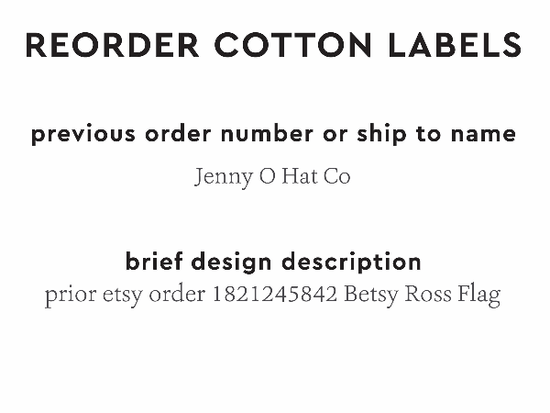 PPLR_HIDDEN_PRODUCT Reorder Previous Label Design - COTTON