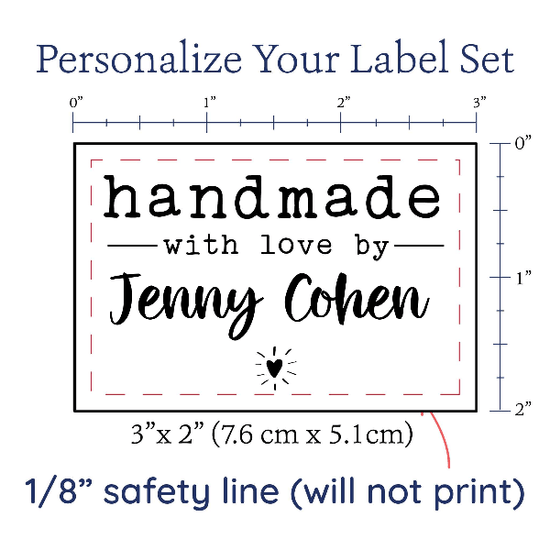 PPLR_HIDDEN_PRODUCT Modern Blanket Label with Heart