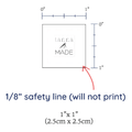 PPLR_HIDDEN_PRODUCT Upload your Logo or Image -1"x1" Cotton Label