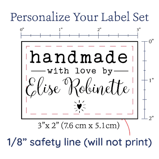 PPLR_HIDDEN_PRODUCT Modern Blanket Label with Heart
