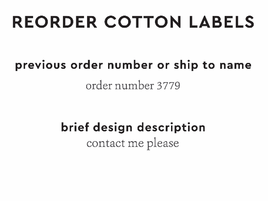 PPLR_HIDDEN_PRODUCT Reorder Previous Label Design - COTTON