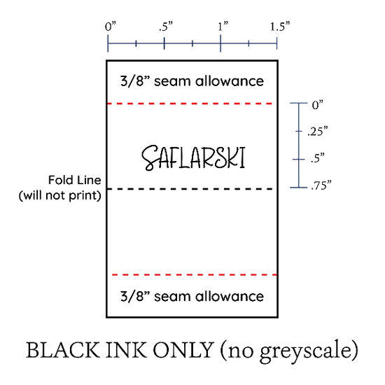 PPLR_HIDDEN_PRODUCT Medium Satin Tags - Text Only, 1.5" Ribbon