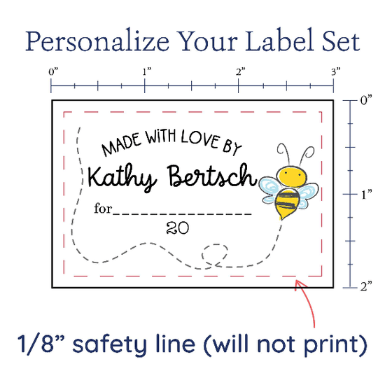PPLR_HIDDEN_PRODUCT Cute Buzzing Bee Large Label