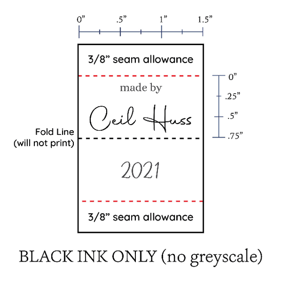 PPLR_HIDDEN_PRODUCT Medium Satin Tags - Text Only, 1.5" Ribbon