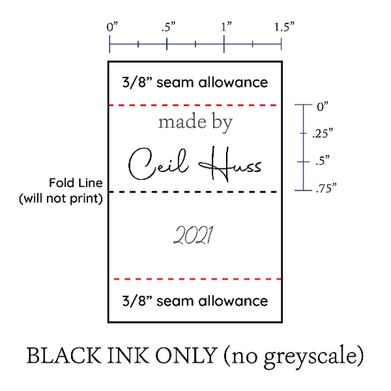 PPLR_HIDDEN_PRODUCT Medium Satin Tags - Text Only, 1.5" Ribbon