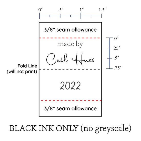 PPLR_HIDDEN_PRODUCT Medium Satin Tags - Text Only, 1.5" Ribbon