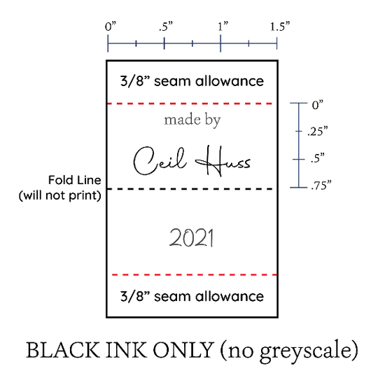 PPLR_HIDDEN_PRODUCT Medium Satin Tags - Text Only, 1.5" Ribbon